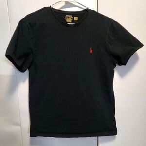 Polo by Ralph Lauren Men's Black Tee with Red Logo